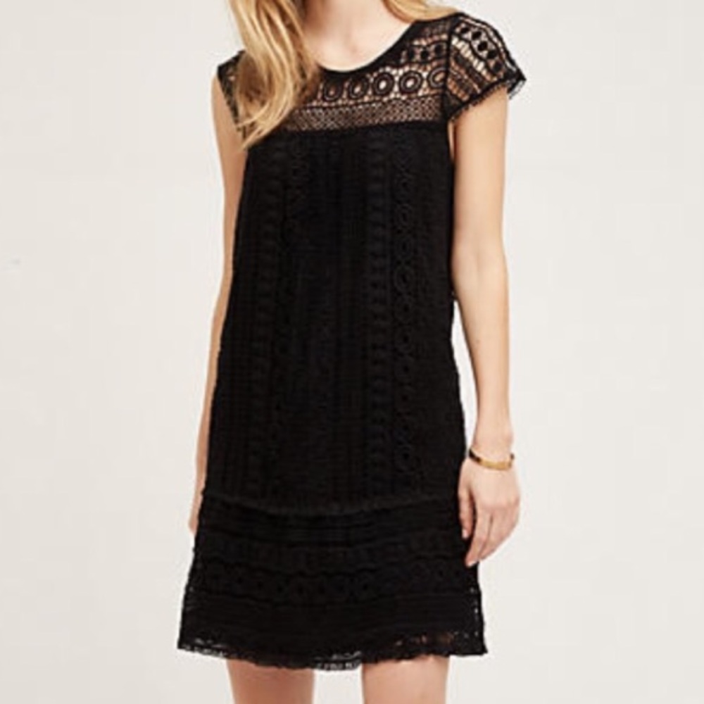 Black woven Anthropologie dress
